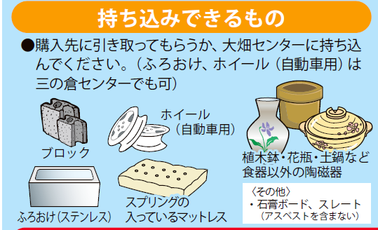 イラスト：持ち込みできるもの
