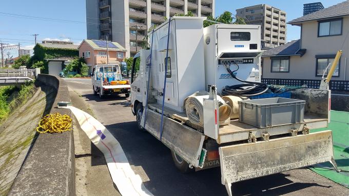 写真：可搬式ポンプ操作訓練の様子3