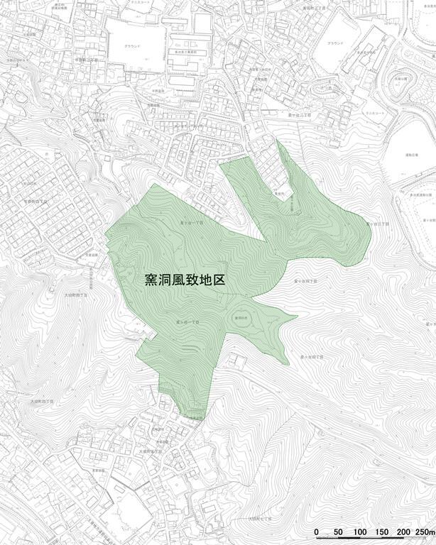地図：窯洞風致地区