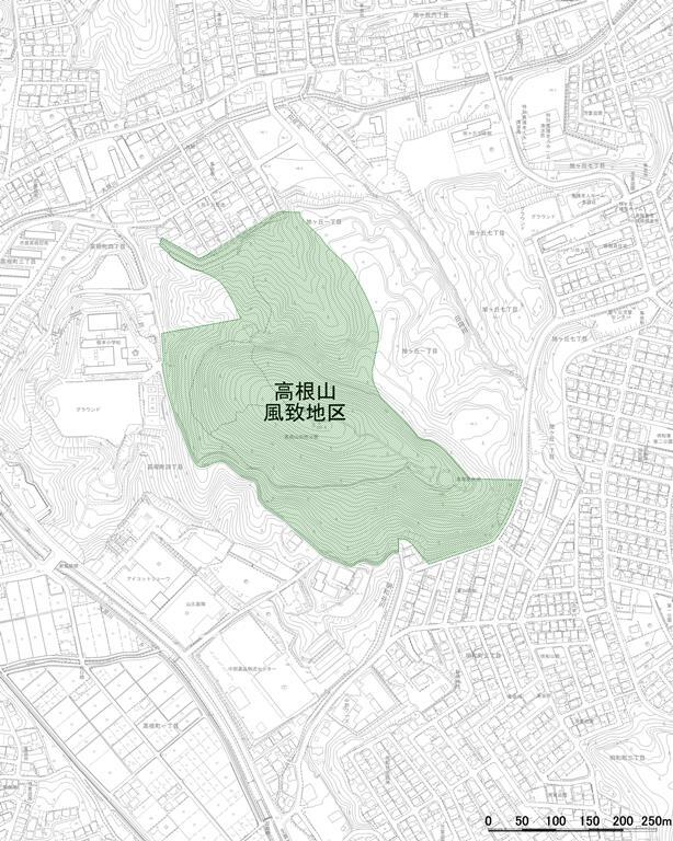 地図：高根山風致地区