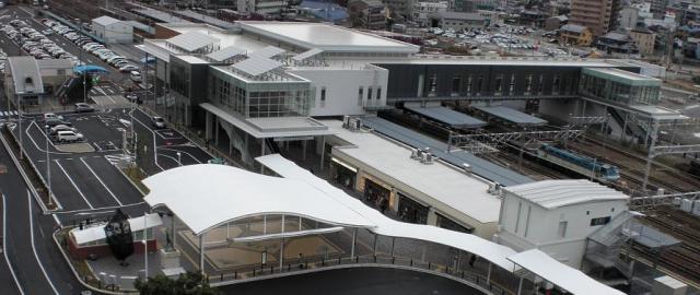 写真：駅南から見た多治見駅舎
