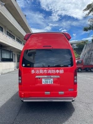 写真：現場指揮車後方