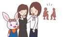 イラスト：相談する様子とうさぽちゃん