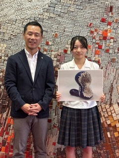 写真：全国総合文化祭出品者　表敬訪問