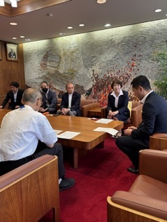 写真：電業協会と面談の様子