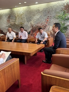 写真：中部実業団と面談の様子