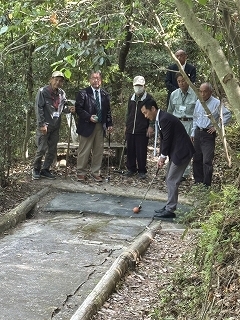 写真：華立スポーツの森マレットゴルフ場視察