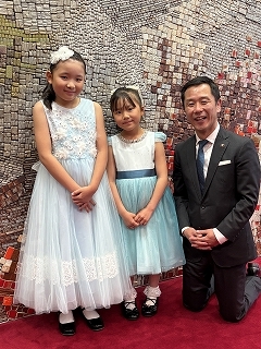 写真：ジュニアクラシックコンクール受賞者表敬訪問