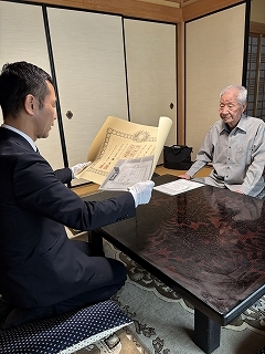 写真：叙勲伝達