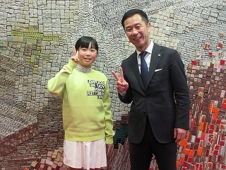 写真：表敬訪問（第18回全国小学生ゴルフ春季大会出場者）