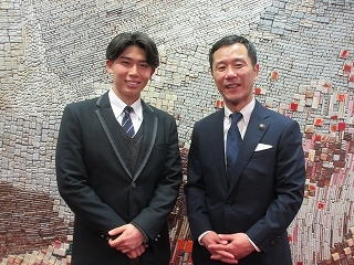 写真：表敬訪問（第103回全国高校サッカー選手権大会出場者）