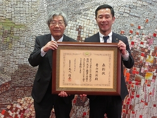 写真：面談（青山双溪氏）