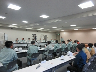 写真：災害対策本部訓練