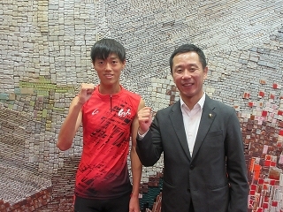 写真：表敬訪問（みんなでつなごうリレーフェスティバル2024出場者）