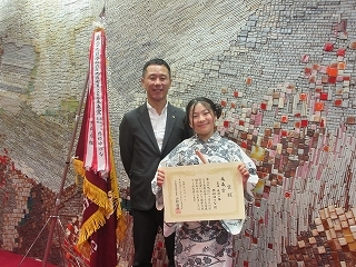 写真：表敬訪問（第29回にっぽんのおどり全国大会こども未来賞受賞者）