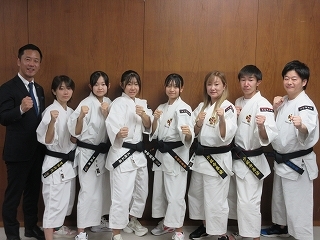 写真：表敬訪問（2024少林寺拳法全国大会inふじのくに出場者）