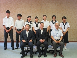 写真：令和6年度全国中学校体育大会出場者激励会