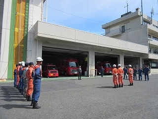 写真：第52回全国消防救助技術大会出場者の激励