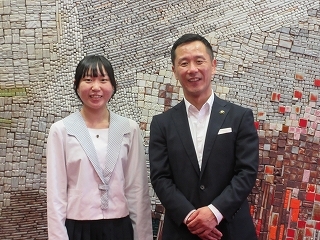 写真：表敬訪問（第48回全国高等学校総合文化祭朗読部門出場者）