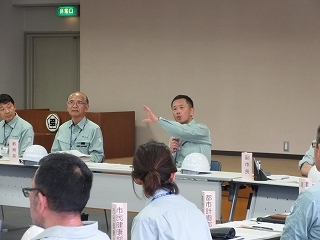 写真：災害対策本部訓練