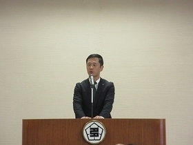 写真：市長訓示