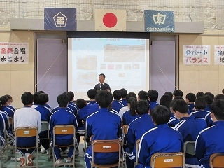 写真：北陵中学校3年生と語る会