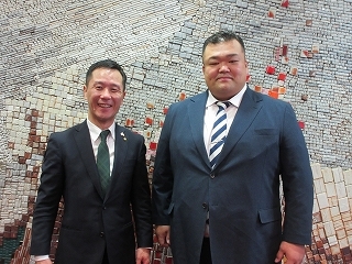 写真：面談（日本相撲協会親方）