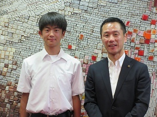 写真：表敬訪問（令和5年度全国中学校体育大会出場者）