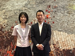 写真：表敬訪問（NHK杯全国高校放送コンテスト出場者）