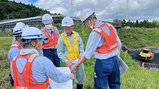 写真：リニア中央新幹線大針工区視察