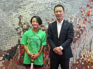 写真：表敬訪問（全日本ジュニアテニス選手権2023出場者）