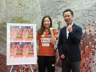 写真：表敬訪問（トップおとめピンポンズ名古屋）