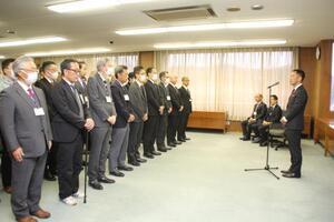 写真：令和7年仕事始め式