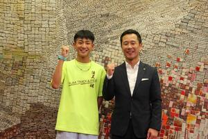 写真：中学校陸上競技選手権大会出場報告