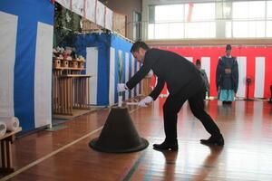 写真：笠原小中学校建設工事起工式