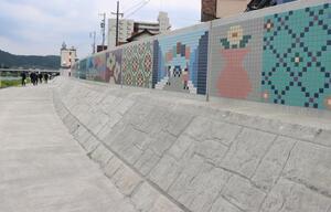 写真：堤防完成式典2