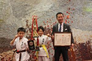 写真：空手全国大会出場結果報告