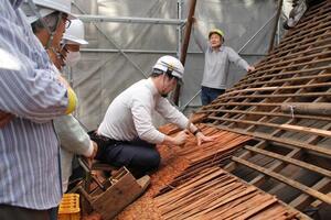 写真：多度神社本殿保存修理見学会2