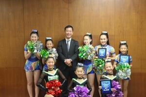 写真：チアリーディング全国大会出場報告