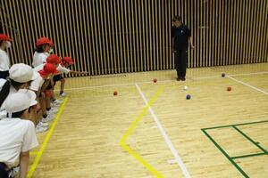 写真：ボッチャ体験