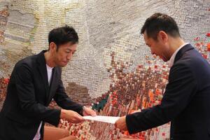 写真：中日新聞北栄専売店へ感謝状授与