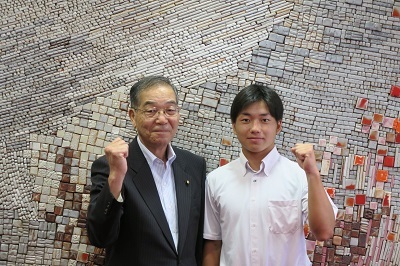 写真:ホッケー表敬訪問