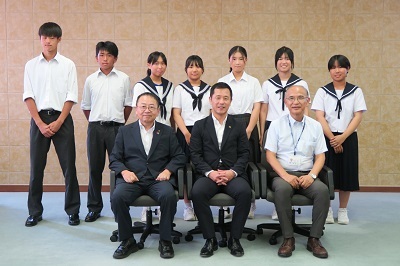 写真:中体連表敬訪問