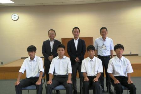 写真:中体連表敬訪問