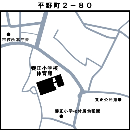 地図：02養正投票区　多治見市平野町2-80