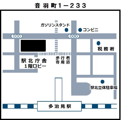 地図：08精華投票区　多治見市音羽町1-233
