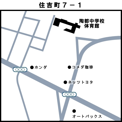 地図：09陶都投票区　多治見市住吉町7-1