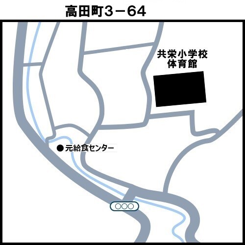 地図：10共栄投票区　多治見市高田町3-64