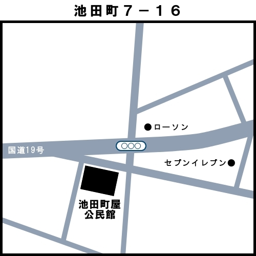 地図：12池田投票区　多治見市池田町7-16