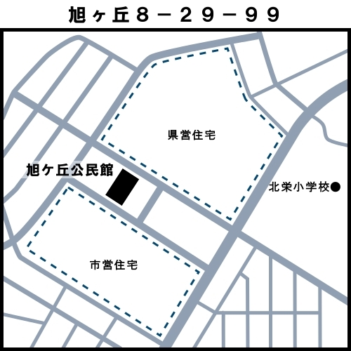 地図：18旭ヶ丘投票区　多治見市旭ヶ丘8-29-99